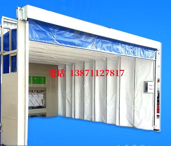 复古铝合金门电动移动伸缩房